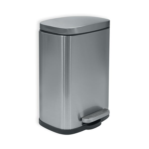 Nášlapný ocelový odpadkový koš v matně stříbrné barvě 5 l   Akira – Spirella