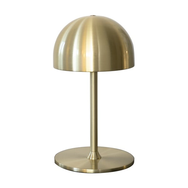 LED stolní lampa na dálkové ovládání v mosazné barvě s kovovým stínidlem (výška 22 cm) Tim – Sirius