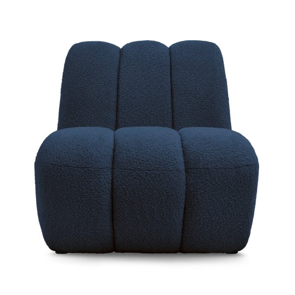 Tmavě modré křeslo z textilie bouclé Janissaire – Bobochic Paris-image-3