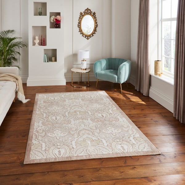 Krémový koberec 120x170 cm Damask Bronze – Think Rugs-image-1