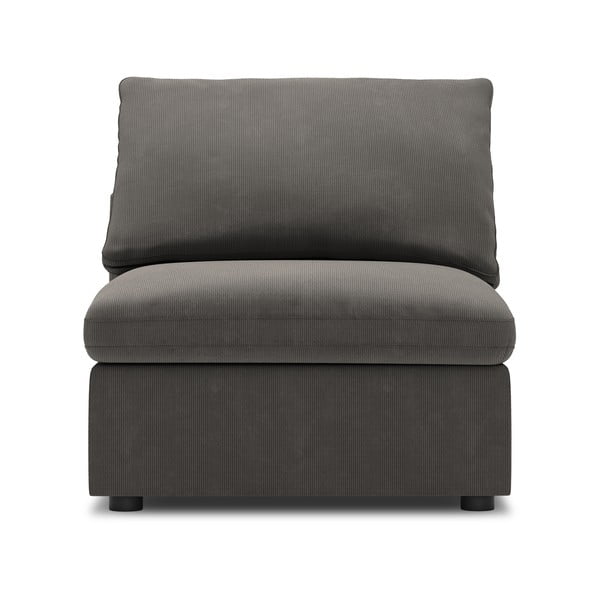 Tmavě hnědá prostřední část modulární manšestrové pohovky Windsor & Co Sofas Galaxy