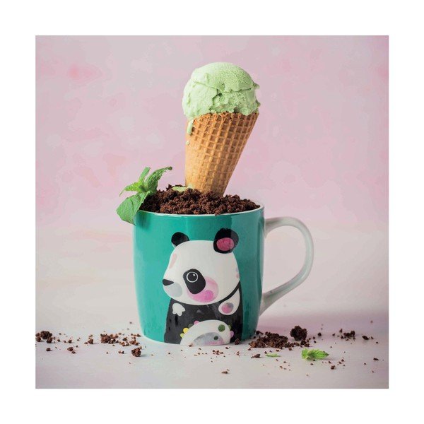 Tyrkysový porcelánový hrnek Maxwell & Williams Pete Cromer Panda, 375 ml-image-1
