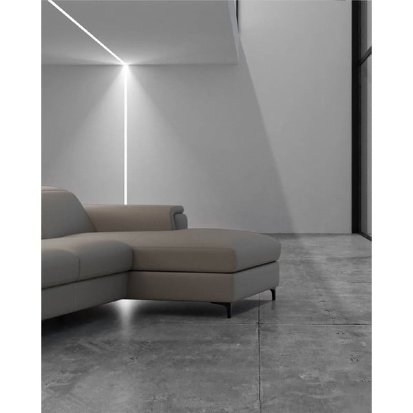 Světle hnědá kožená rohová pohovka (pravý roh) Brito – MESONICA-image-4