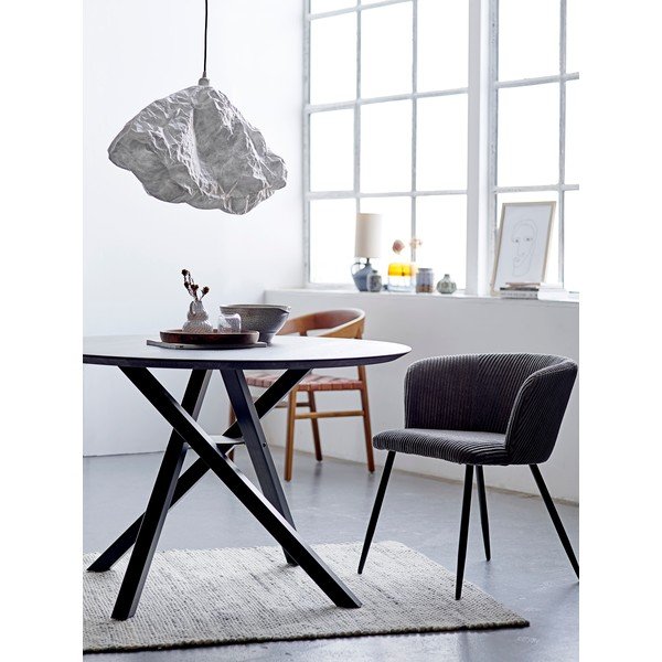 Šedo-bílá kameninová servírovací mísa Bloomingville Thea, ø 24,5 cm-image-4