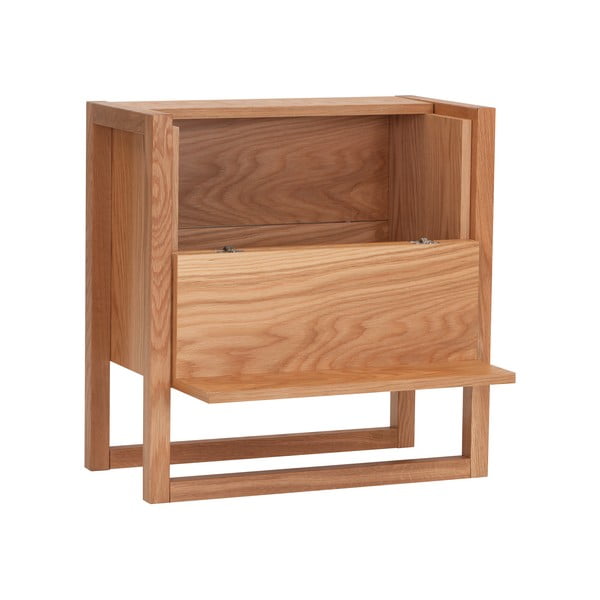 Vinotéka z dubového dřeva v přírodní barvě 59x60 cm NewEst - Woodman-image-2