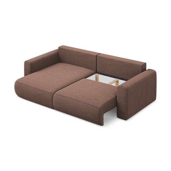 Růžová rozkládací/s úložným prostorem rohová pohovka (levý roh/s lenoškou) Kapua – Makamii-image-3