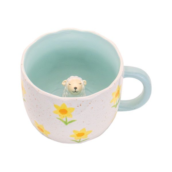 Modrý/krémový porcelánový hrnek 350 ml Surprise Sheep – Sass & Belle-image-4