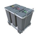 Plastový odpadkový koš na tříděný odpad/vestavěný 12 + 12 + 12 l Ecofil - Elletipi