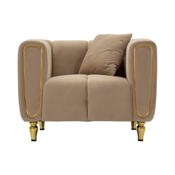 Taupe sametové křeslo Alma – Mauro Ferretti-image-2