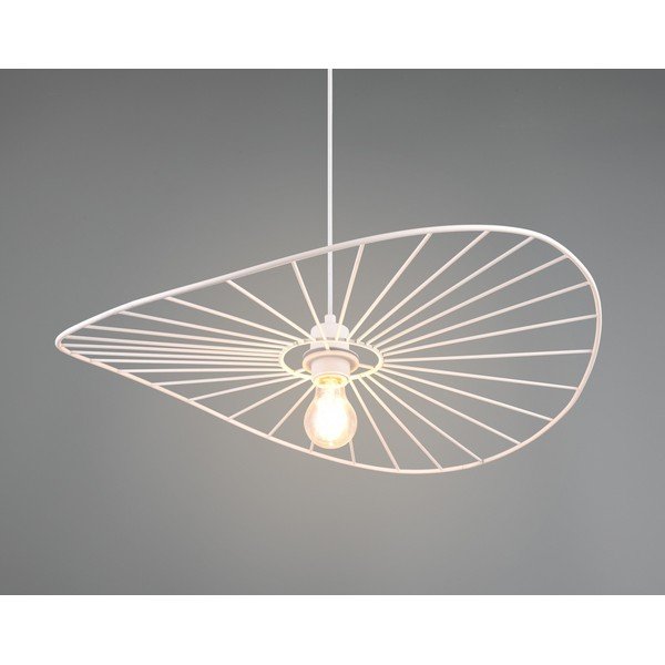 Bílé závěsné svítidlo ø 60 cm Chapeau – Reality-image-4