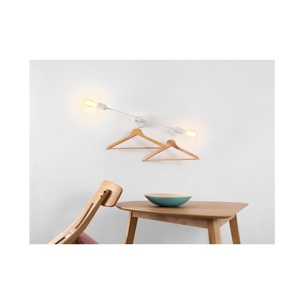 Bílá nástěnná lampa pro 2 žárovky Custom Form Twigo, šířka 60 cm-image-3