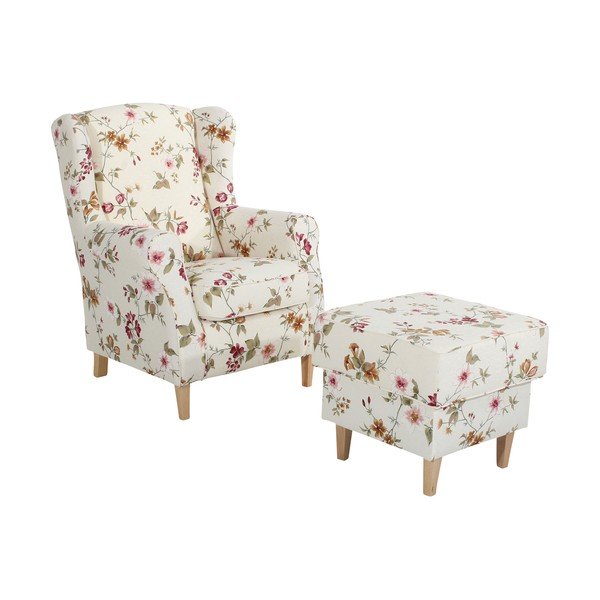 Krémově bílá květovaná podnožka Max Winzer Lorris-image-2