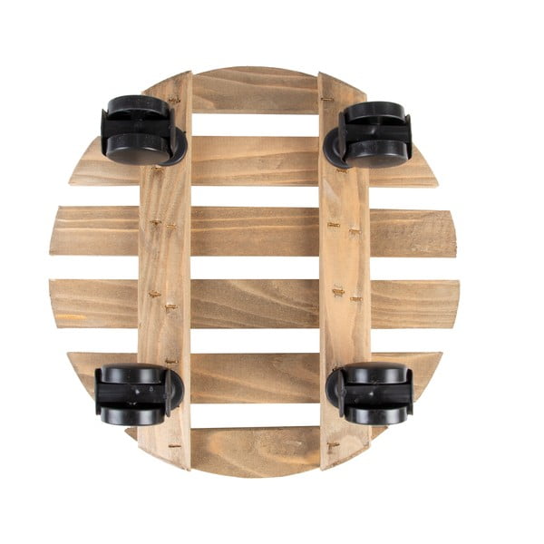 Dřevěný pojízdný podstavec pod květináč ø 29 cm (výška 8 cm) Indoor & Outdoor – Esschert Design-image-2