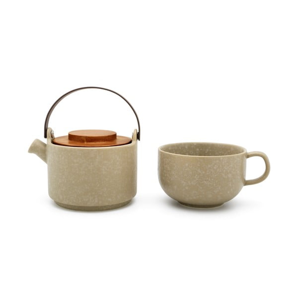 Béžová kameninová čajová souprava Umea – Bredemeijer-image-2