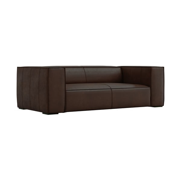 Tmavě hnědá kožená pohovka 212 cm Madame – Windsor & Co Sofas-image-2