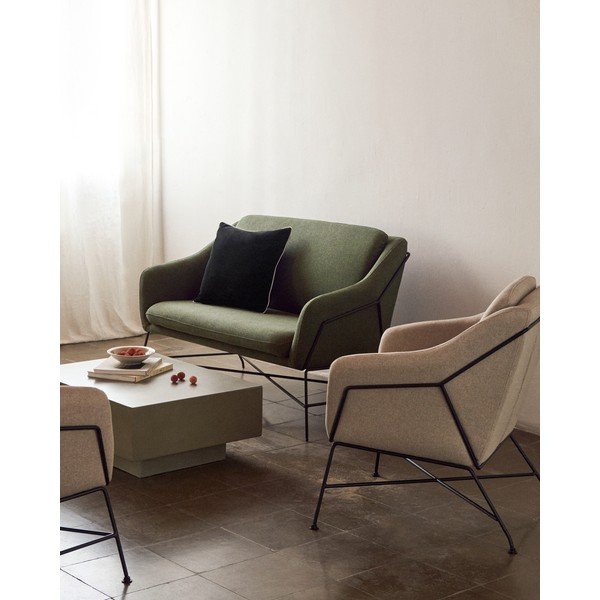 Zelená pohovka 128 cm Brida – Kave Home-image-1