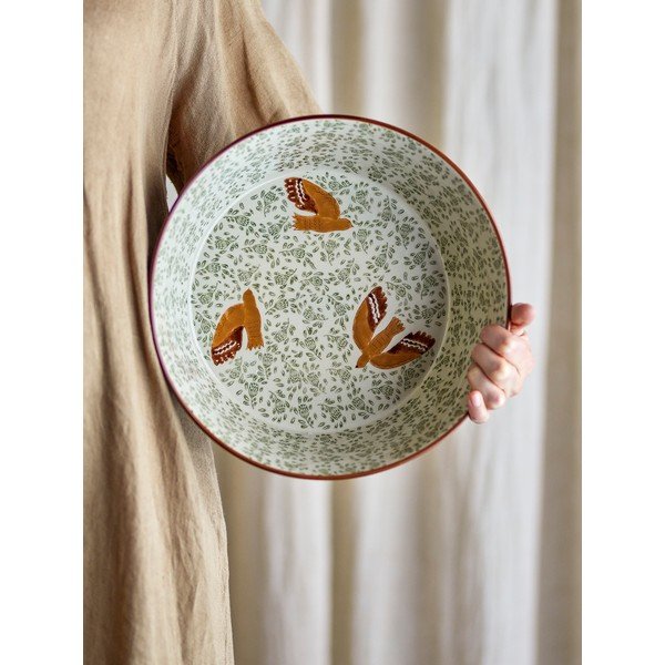 Zelená keramická mísa ø 28 cm Hezha – Bloomingville-image-3