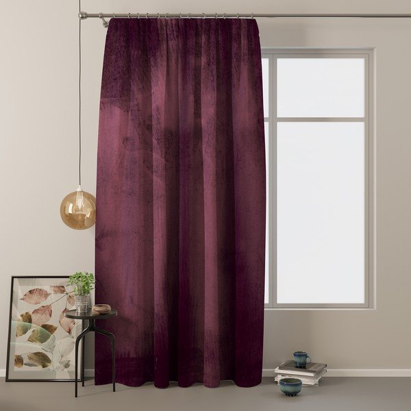 Fialový sametový závěs AmeliaHome Velvety, 245 x 140 cm