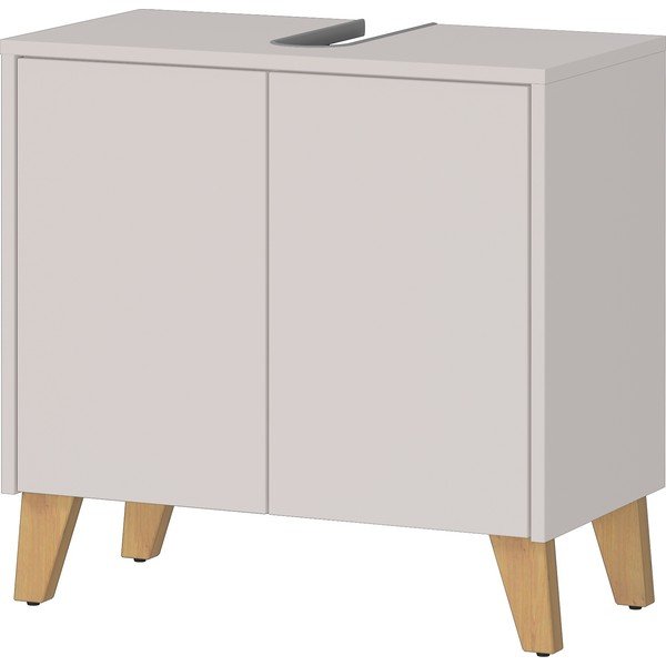Krémová matná skříňka pod umyvadlo 60x59 cm Arnea – Germania