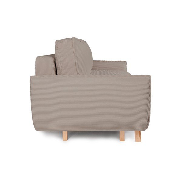 Taupe manšestrová rozkládací/s úložným prostorem pohovka 218 cm Tori – Bonami Selection-image-2