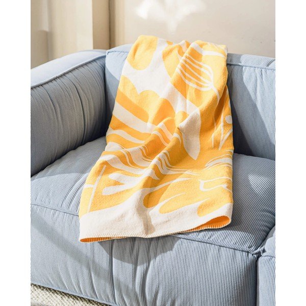 Žlutá deka 165x200 cm Lino – noo.ma-image-2