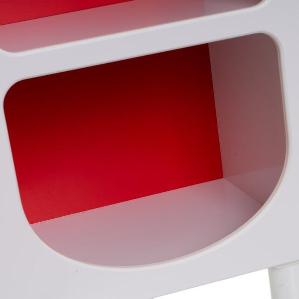 Červeno-bílá knihovna 76x70 cm – Casa Selección-image-2