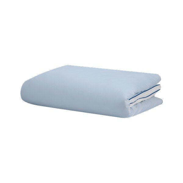 Světle modrý povlak na peřinu na jednolůžko z bavlněného saténu 140x200 cm Oba – noo.ma