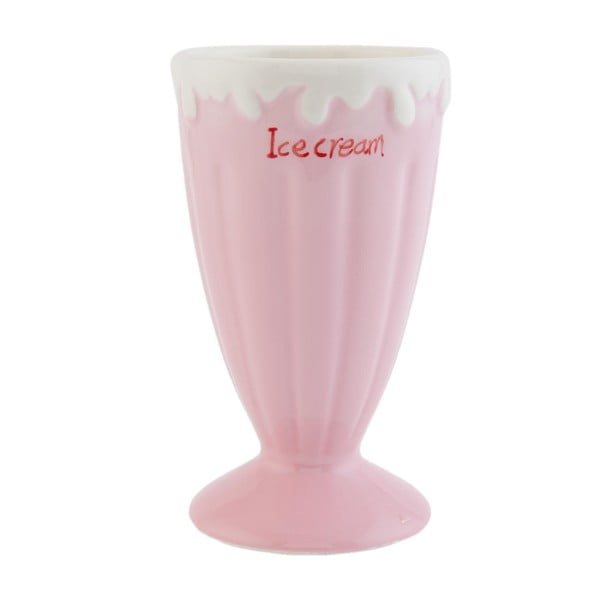 Keramický pohár na zmrzlinu Clayre Roses, 9x15 cm
