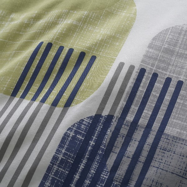 Zeleno-modré povlečení na jednolůžko 135x200 cm Layered Geo - Catherine Lansfield-image-4