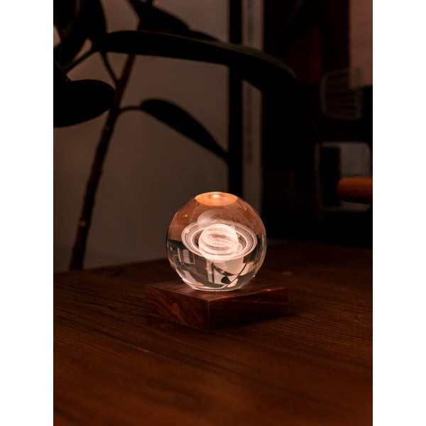 Tmavě hnědá světelná dekorace na USB Amber – Gingko-image-3