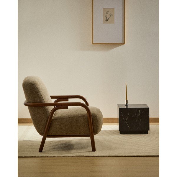 Taupe žinylkové křeslo Sylo – Kave Home-image-1