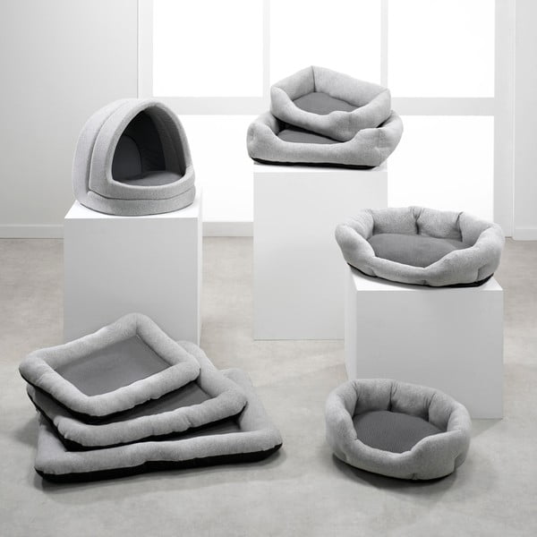 Šedý pelíšek pro psa 45x60 cm – Love Story-image-1