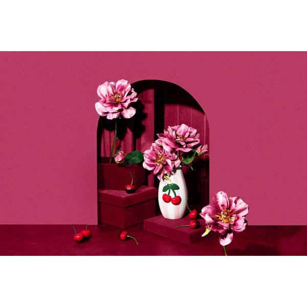 Ručně malovaná váza z dolomitu Cherry – Sass & Belle-image-1