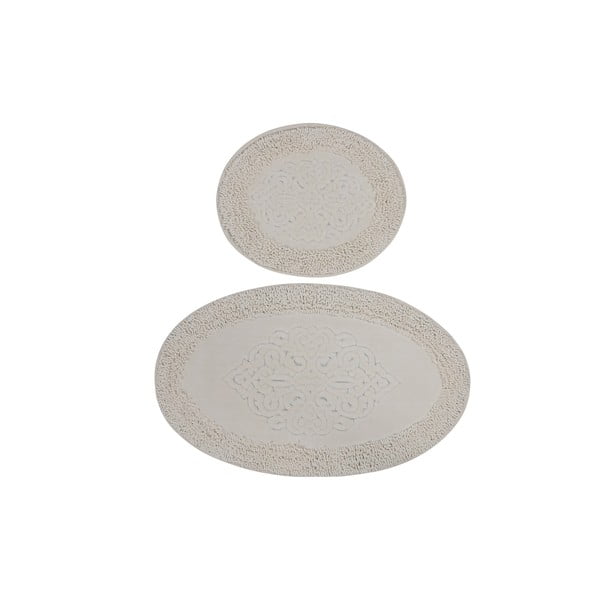 Krémové koupelnové předložky v sadě 2 ks 100x60 cm – Foutastic