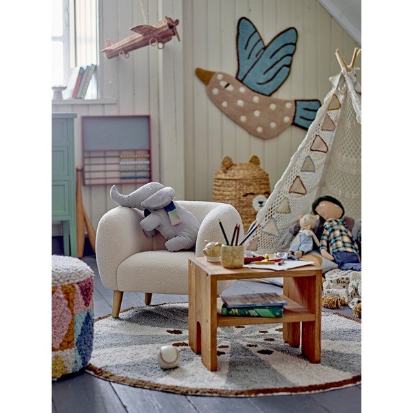 Bílé dětské křesílko z textilie bouclé Cade – Bloomingville Mini-image-4