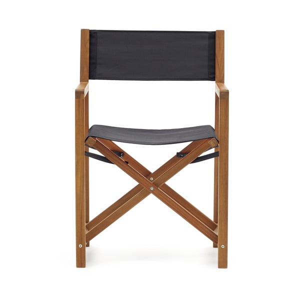 Černá/dřevěná zahradní židle Thianna – Kave Home-image-1