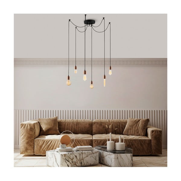 Závěsné svítidlo v měděné barvě Kabluni – Opviq lights-image-3