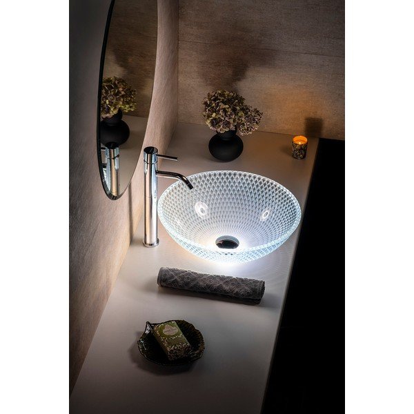 Skleněné kulaté umyvadlo ø 42 cm Puketa – Sapho-image-1