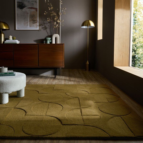 Tmavě zelený ručně tkaný vlněný koberec 200x290 cm Gigi – Flair Rugs-image-1