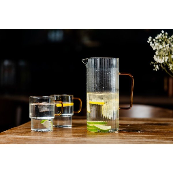 Žluté skleněné hrnky v sadě 2 ks na cappuccino 350 ml Livio – Vialli Design-image-2