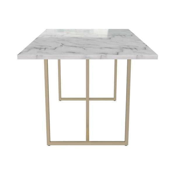 Jídelní stůl s deskou v dekoru mramoru 90x160 cm Astor – CosmoLiving by Cosmopolitan-image-1