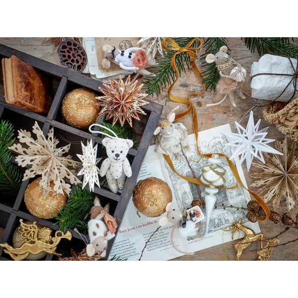 Papírové závěsné vánoční dekorace v sadě 6 ks Star – Bloomingville-image-3