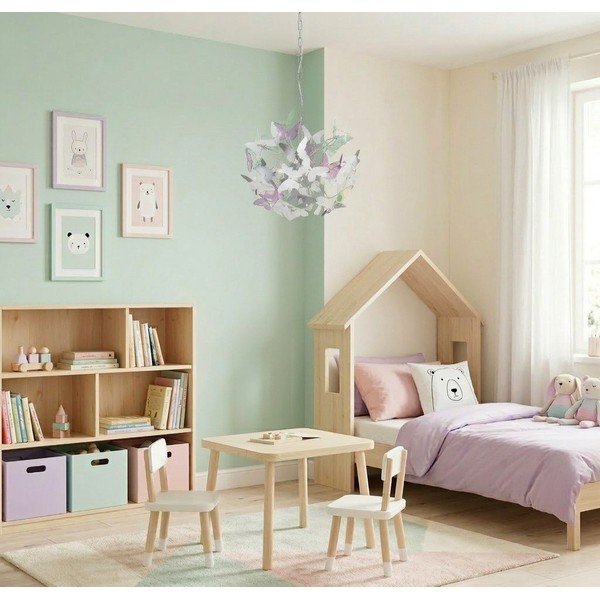 Dětský lustr s plastovým stínidlem ø 50 cm Butterfly – Reality-image-2