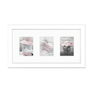 Bílý rám na fotografii Styler Malmo, 46 x 23 cm