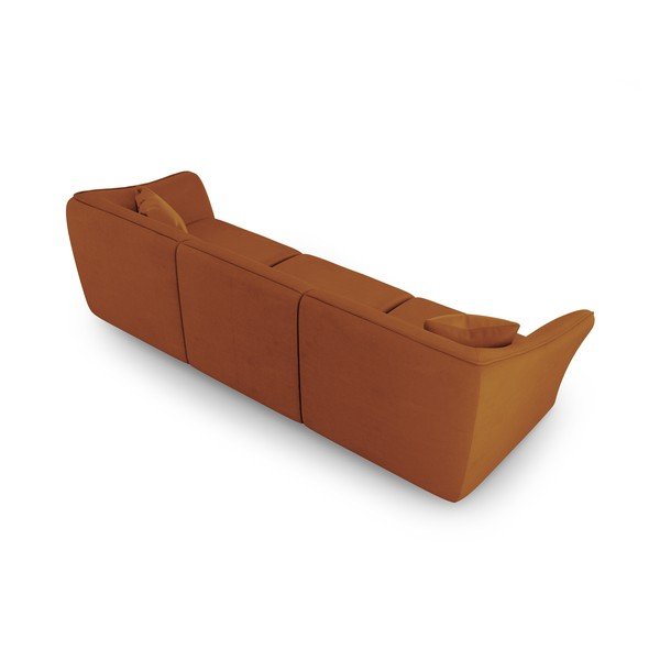 Pohovka z textilie bouclé v cihlové barvě 292 cm Tokyo – Cosmopolitan Design-image-2