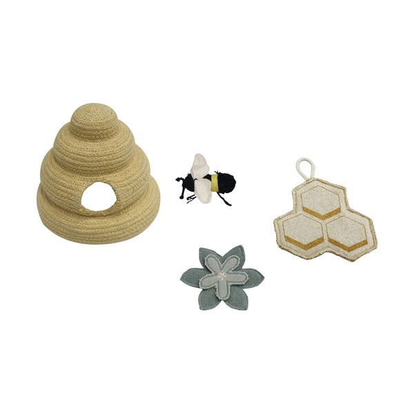 Krémový bavlněný dětský hrací koberec 90x130 cm Pollination – Lorena Canals-image-4