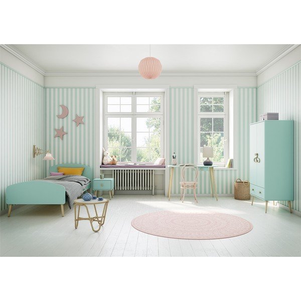 Tyrkysová dětská šatní skříň 113x190 cm Gaia - Tvilum-image-1