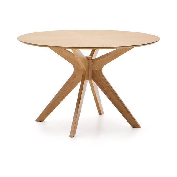Kulatý jídelní stůl s deskou v dubovém dekoru ø 120 cm Naanim – Kave Home