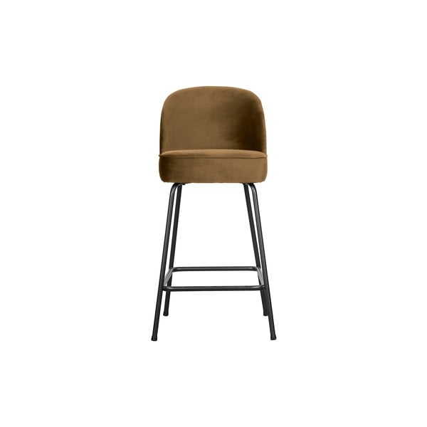 Sametová barová židle v hořčicové barvě 89 cm Vogue – BePureHome