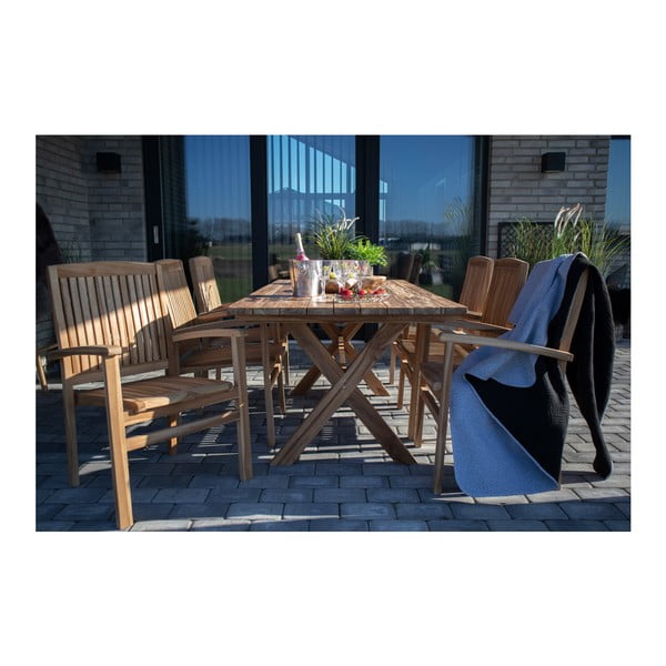 Venkovní jídelní stůl z recyklovaného teakového dřeva House Nordic Murcia, délka 200 cm-image-1